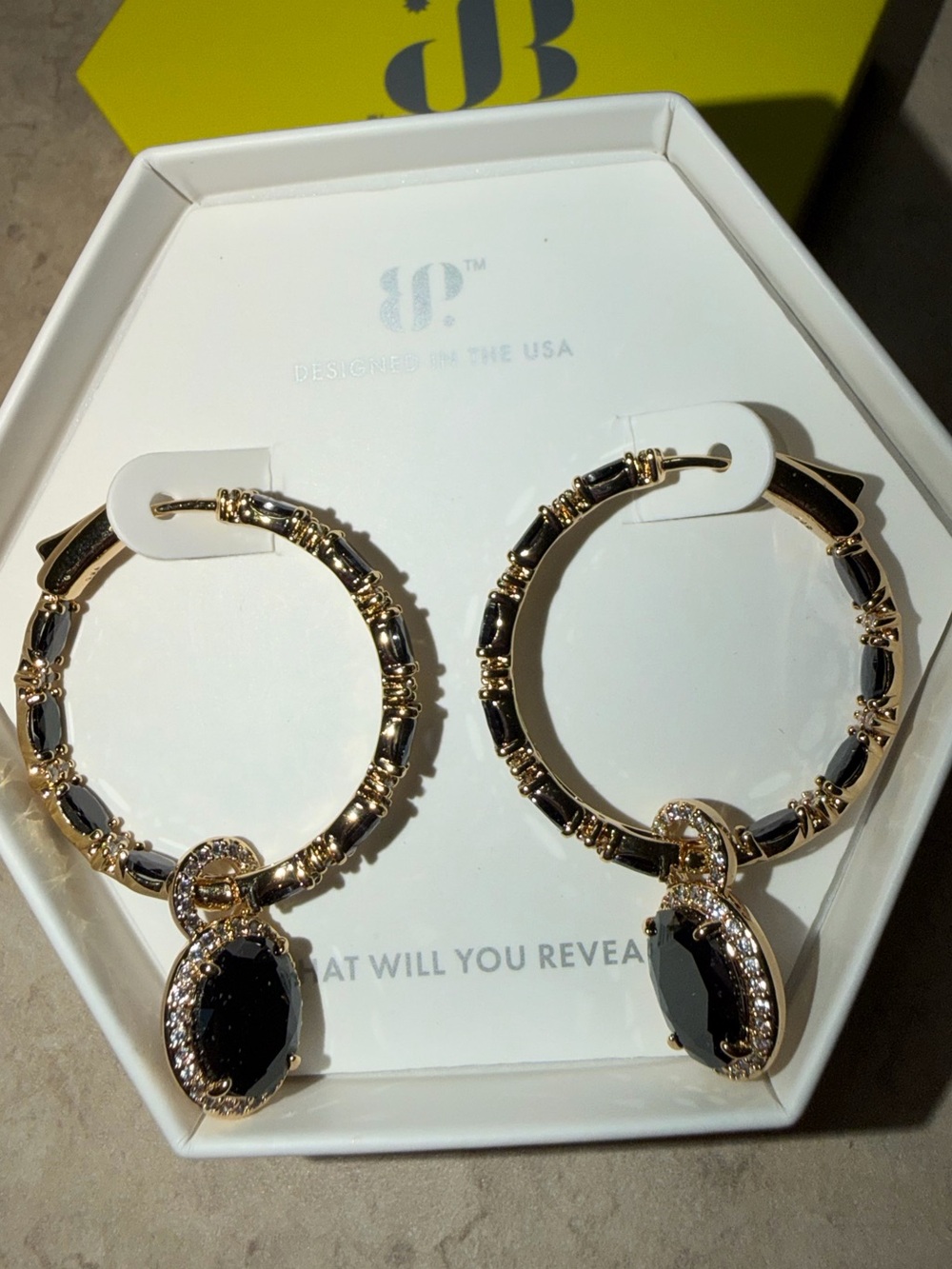 Bomb Party Exclusive Bring Back Unicorn Black Onyx on Gold ER67472